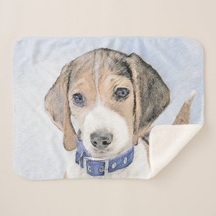 Couverture Sherpa Peinture beagle - Cute Original Chien Art