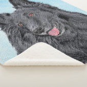 Couverture Sherpa Peinture belge Sheepdog - Cute Original Chien Art (3/4)