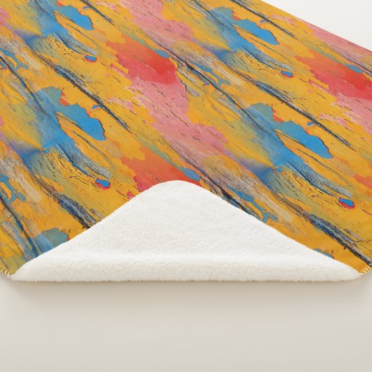 Couverture Sherpa Peinture colorée (3/4)