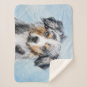 Couverture Sherpa Peinture de berger américaine miniature - L'art du (Devant)