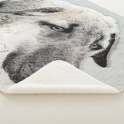 Couverture Sherpa Peinture de berger anatolienne - Art original de c (3/4)