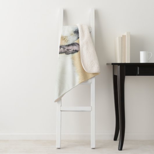 Couverture Sherpa Peinture de berger australien - Art original de ch (En situation)