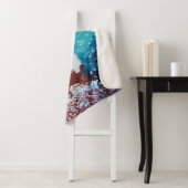 Couverture Sherpa Peinture de cerfs (En situation)