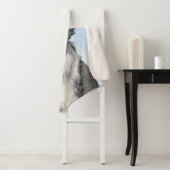 Couverture Sherpa Peinture de collie frontalière - Belle art origina (En situation)