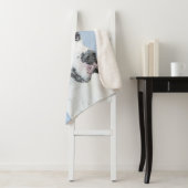 Couverture Sherpa Peinture de Great Dane (Arlequin) - Art original d