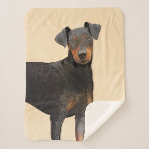 Couverture Sherpa Peinture de Manchester Terrier Art Animalier Origi
