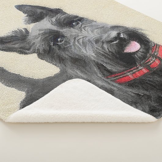 Couverture Sherpa Peinture de Terrier d'écossais - art original (3/4)