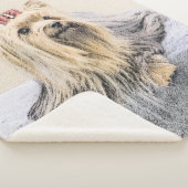 Couverture Sherpa Peinture de Yorkshire Terrier - art original (3/4)