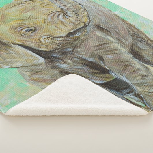 Couverture Sherpa Peinture des éléphants de bébé (3/4)