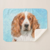 Couverture Sherpa Peinture d'espagnol Welsh Springer - Art original (Devant (Horizontal))