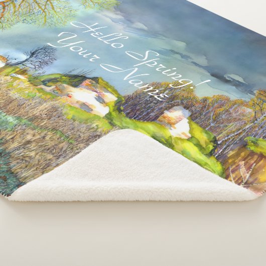 Couverture Sherpa Peinture d'orage de printemps Sherpa Blanket (3/4)