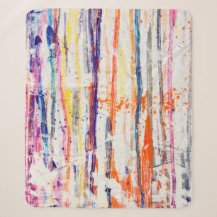 Couverture Sherpa Peinture éclaboussée sur fond blanc, art, fin