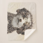 Couverture Sherpa Peinture espagnole de chien d'eau - jolie art orig (Devant)