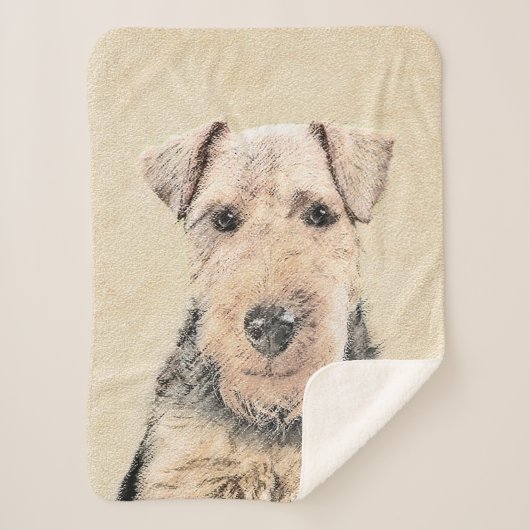Couverture Sherpa Peinture galloise Terrier - Cute Original Chien Ar (Devant)