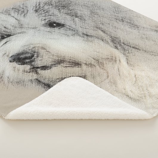 Couverture Sherpa Peinture Havanaise (Gold Sable) - Art Chien origin (3/4)