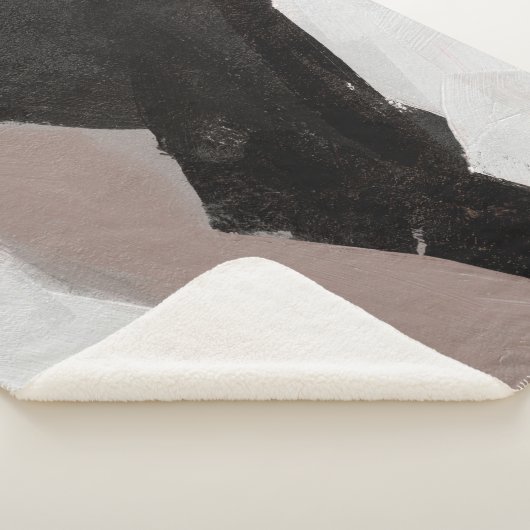 Couverture Sherpa Peinture multimédia mixte, design abstrait minimal (3/4)