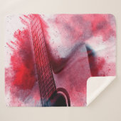 Couverture Sherpa peinture numérique Abstraite de guitarart, abstrai (Devant (Horizontal))