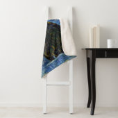 Couverture Sherpa Peinture numérique Chat Shambhala à Vincent Van Go (En situation)