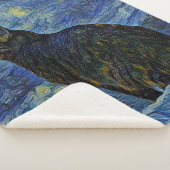 Couverture Sherpa Peinture numérique Chat Shambhala à Vincent Van Go (3/4)