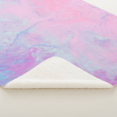 COUVERTURE SHERPA PEINTURE PASTEL ET BLEU (3/4)