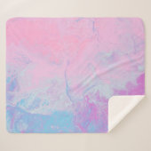 COUVERTURE SHERPA PEINTURE PASTEL ET BLEU (Devant (Horizontal))