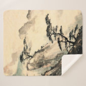 Couverture Sherpa peinture paysage chinois.chinois, peinture, japona (Devant (Horizontal))