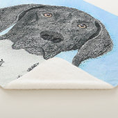 Couverture Sherpa Peinture pointeur germanique - Art original (3/4)