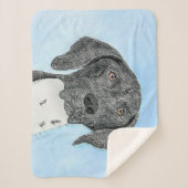 Couverture Sherpa Peinture pointeur germanique - Art original (Devant)