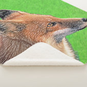 Couverture Sherpa Peinture Red Fox - Art original de la faune (3/4)