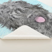 Couverture Sherpa Peinture russe Terrier noir - Chien original migno (3/4)