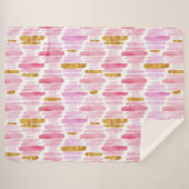 Couverture Sherpa Peinture Sherpa Peinture rose et or (Devant (Horizontal))