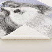 Couverture Sherpa Peinture Shih Tzu - Cute Original Chien Art (3/4)