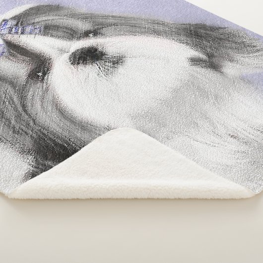 Couverture Sherpa Peinture Shih Tzu - Cute Original Chien Art (3/4)