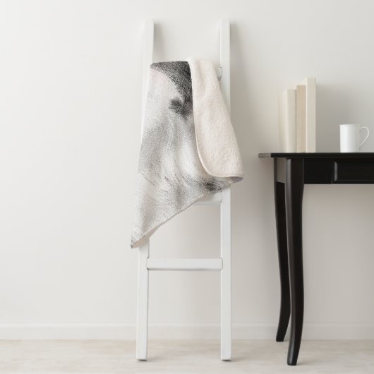 Couverture Sherpa Peinture Shih Tzu - Cute Original Chien Art (En situation)