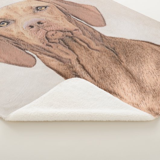 Couverture Sherpa Peinture Vizsla - Joli art original chien (3/4)