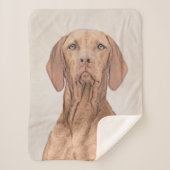 Couverture Sherpa Peinture Vizsla - Joli art original chien (Devant)