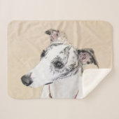 Couverture Sherpa Peinture Whippet - Jolie art original chien (Devant (Horizontal))