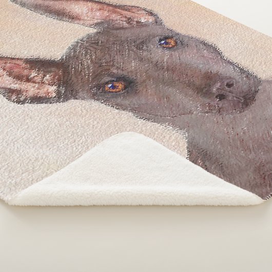 Couverture Sherpa Peinture Xoloitzcuintli - Cute Original Chien Art (3/4)