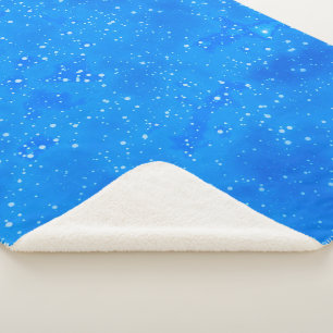 Couverture Sherpa Peintures à l'aquarelle à spectre bleu