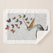 Couverture Sherpa Pélican et papillons (Devant (Horizontal))