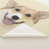 Couverture Sherpa Pembroke Welsh Corgi Peinture - Art Chien original (3/4)