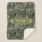 Couverture Sherpa Pénélope Fleur de marais foncés (Devant)