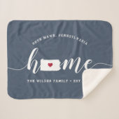 Couverture Sherpa Pennsylvanie - État d'origine Personnalisé (Devant (Horizontal))