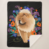 Couverture Sherpa PENNY 4 VOS PENSÉES Chow Sherpa Blanket (Devant)