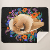 Couverture Sherpa PENNY 4 VOS PENSÉES Chow Sherpa Blanket (Devant (Horizontal))