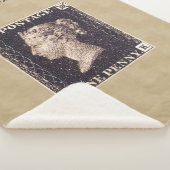 Couverture Sherpa Penny Black Postage Timbre (3/4)