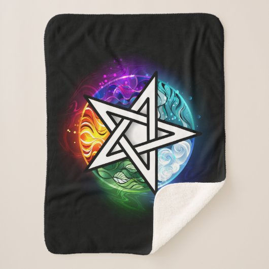 Couverture Sherpa pentagramme du Wiccan (Devant)