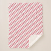 Couverture Sherpa Peppermint Christmas Candy Cane Stripes (Devant)