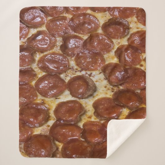 Couverture Sherpa Pepperoni Pizza (Devant)