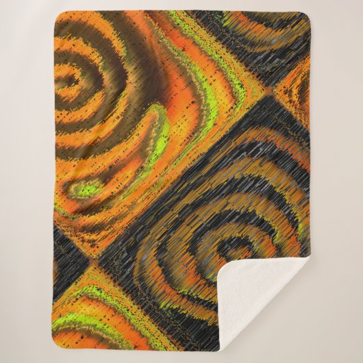 Couverture Sherpa Pequeno mosaico amarelado transversal e deformado (Devant)